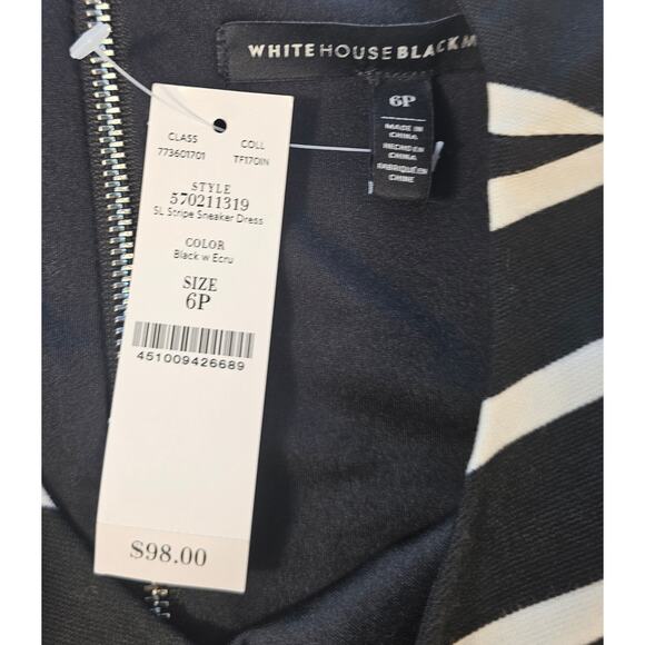 NWT WHBM high neck career business casual professional dress 6 PETITE w/ pockets - Picture 6 of 8